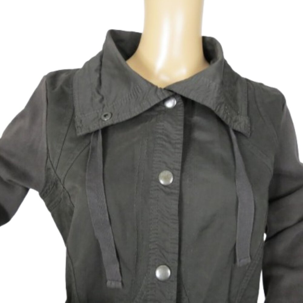 Sandwich Button Up Gray Spring Jacket - Picture 3 of 7
